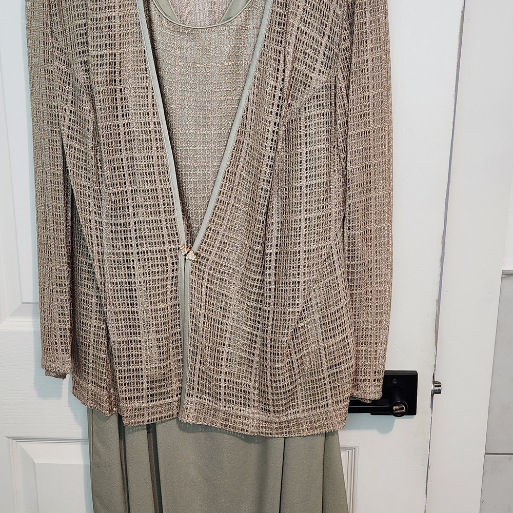 R & M Richards Beige Maxi Dress with Jacket